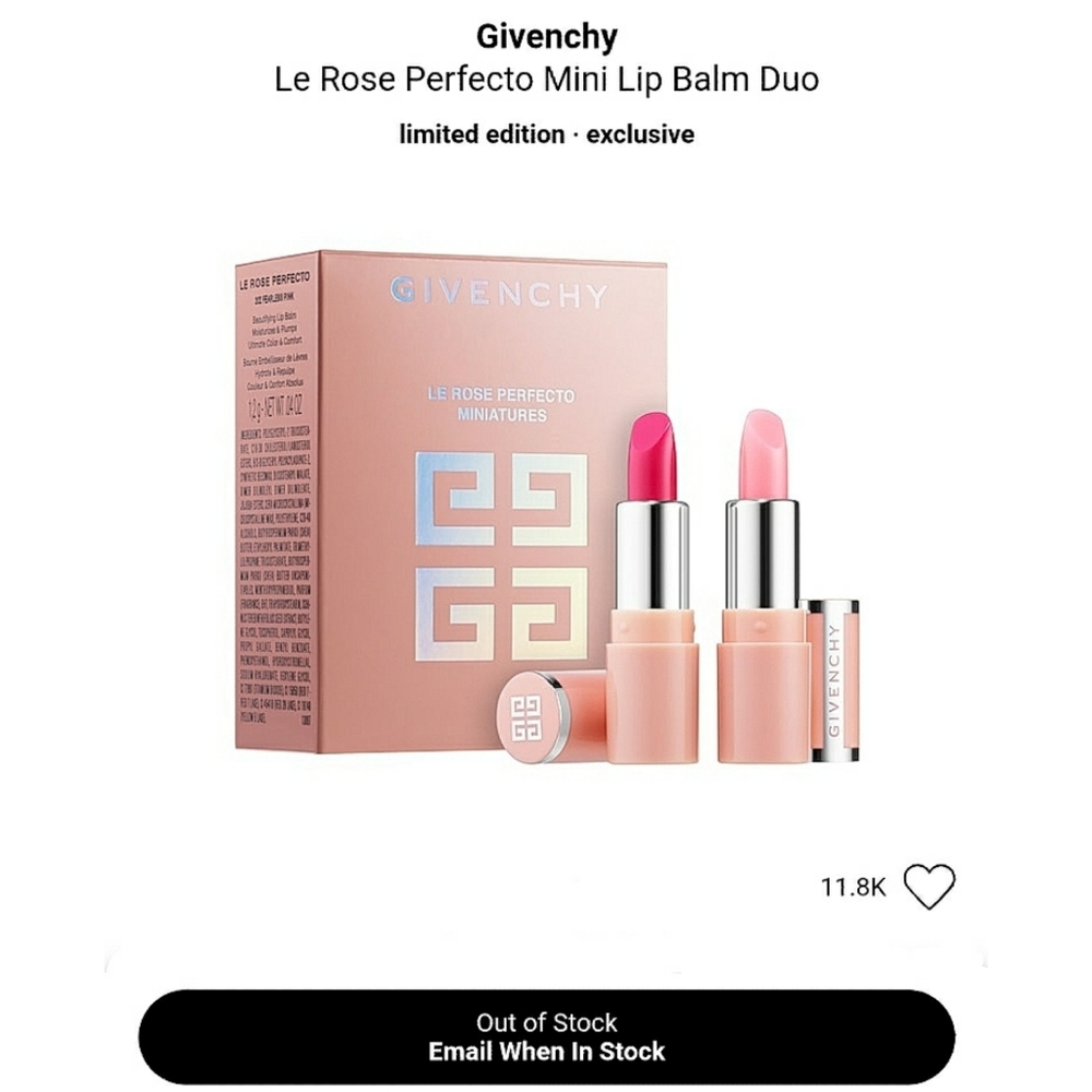 💥Limited Edition Givenchy Mini Lip Balm Duo
